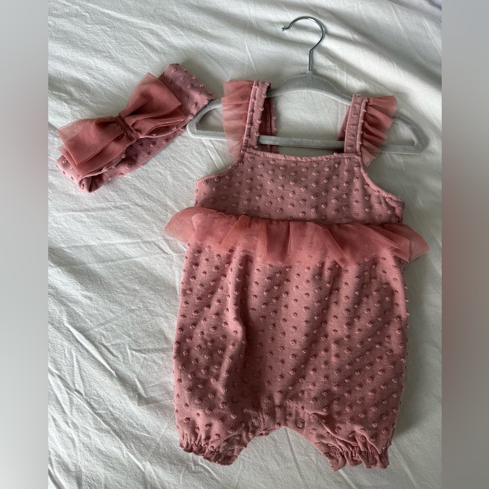 Kyle & Deena romper and bow set